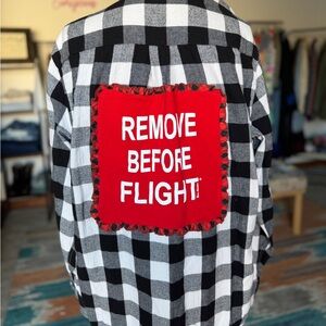Upcycled Flannel w/ Vintage Graphic Tee Back Patch – Reworked Shirt